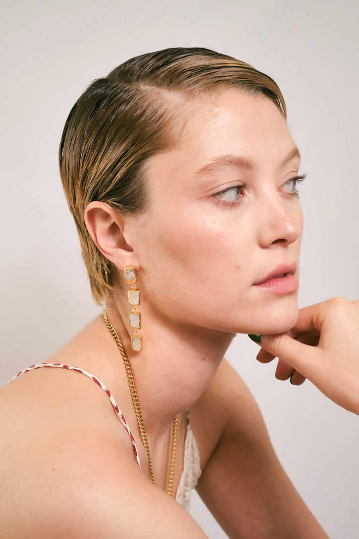 Moonstone Drop Earrings