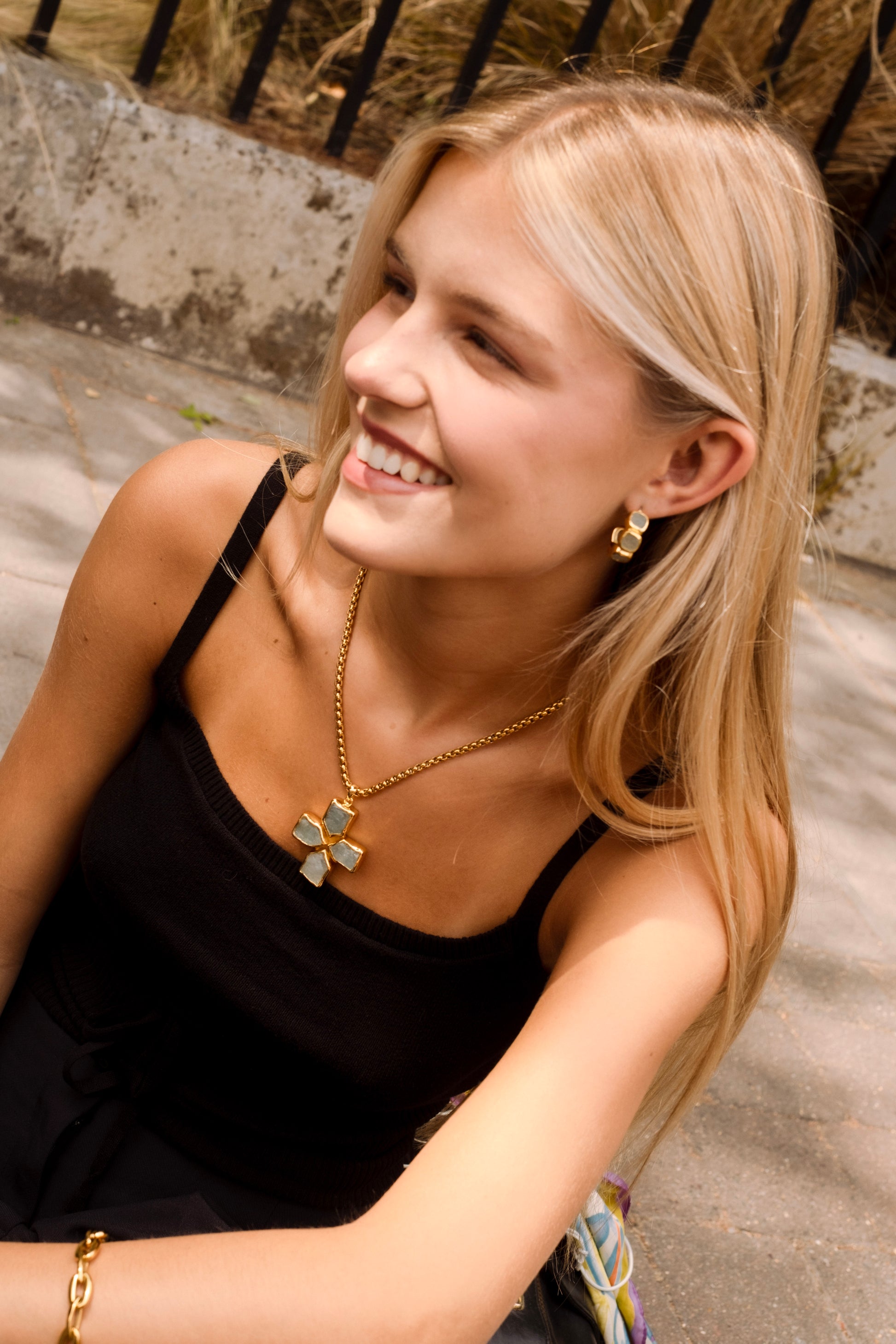 Aquamarine Cross