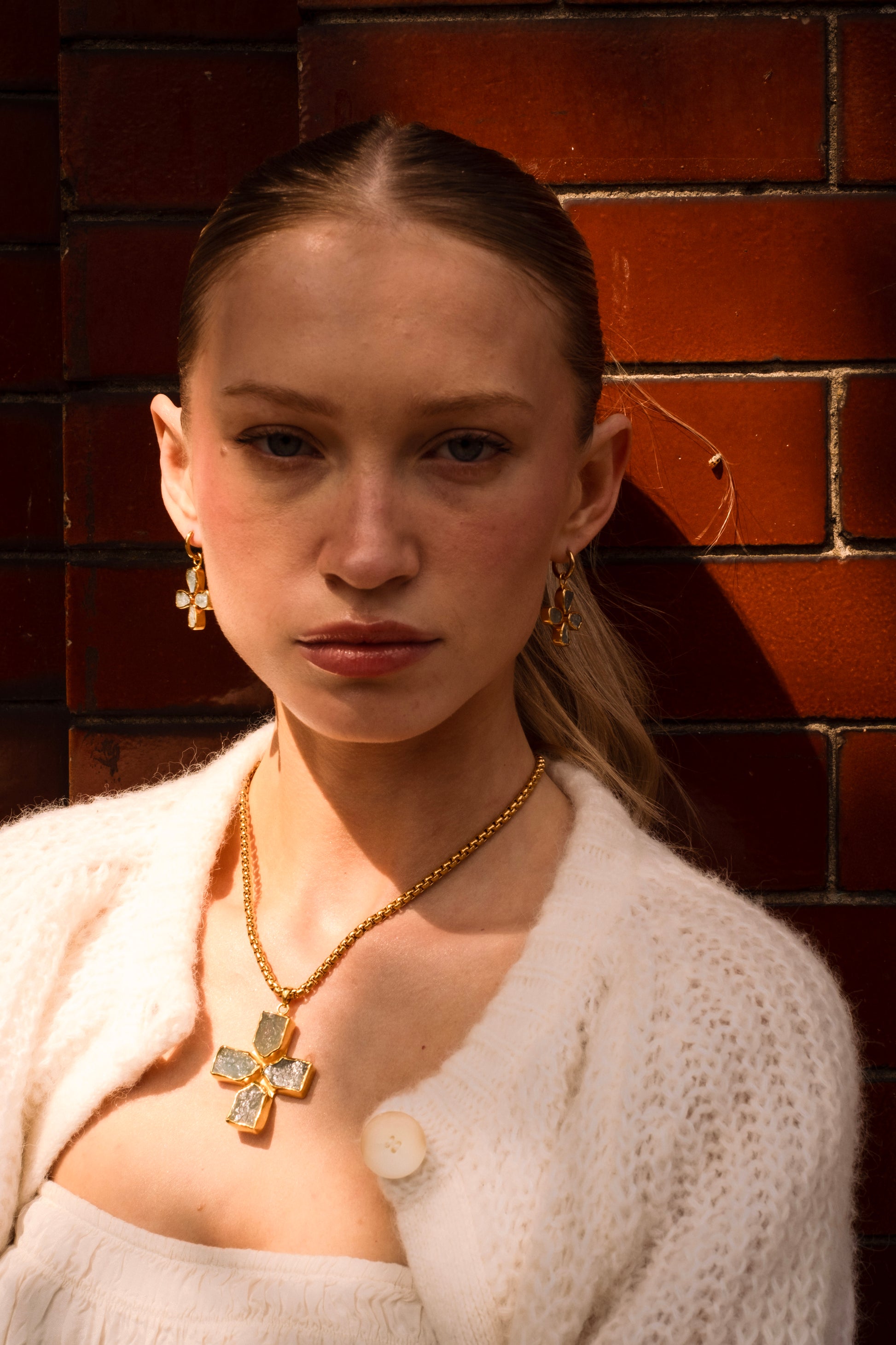 Aquamarine Cross Set (Save £8)