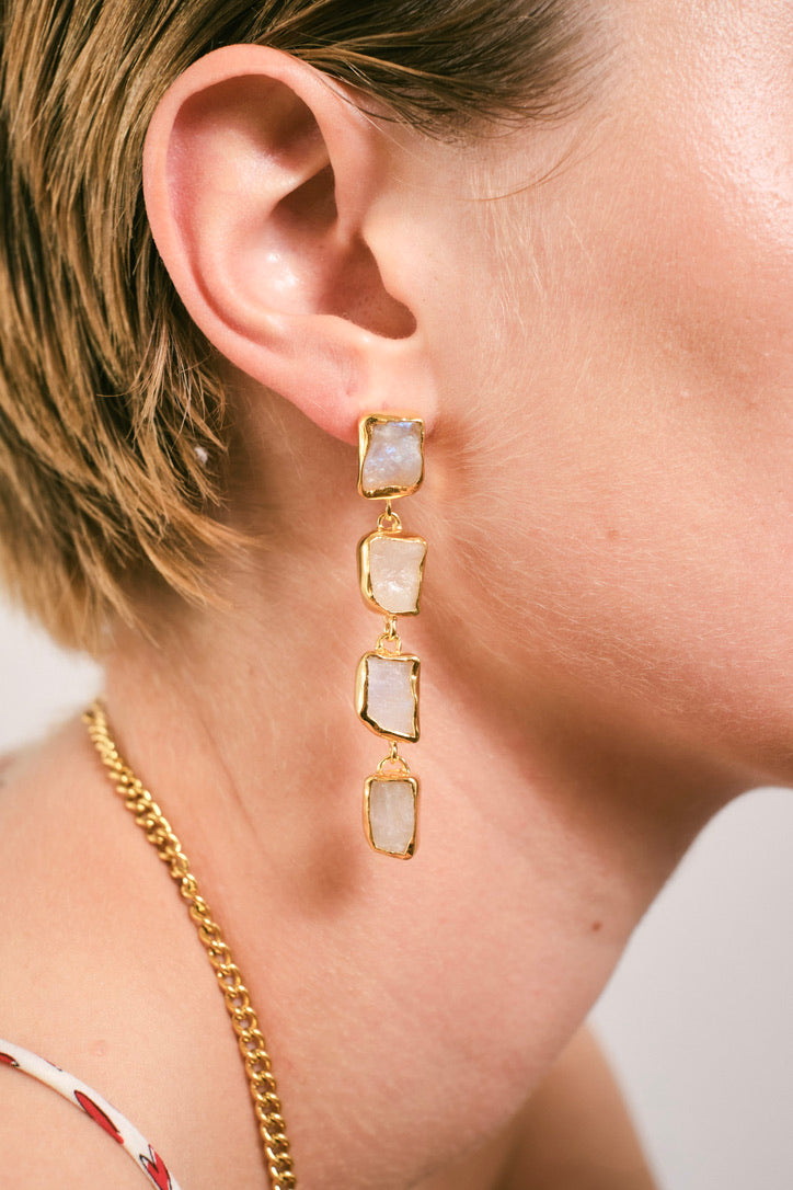 Moonstone Drop Earrings
