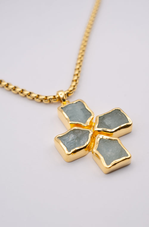 Aquamarine Cross