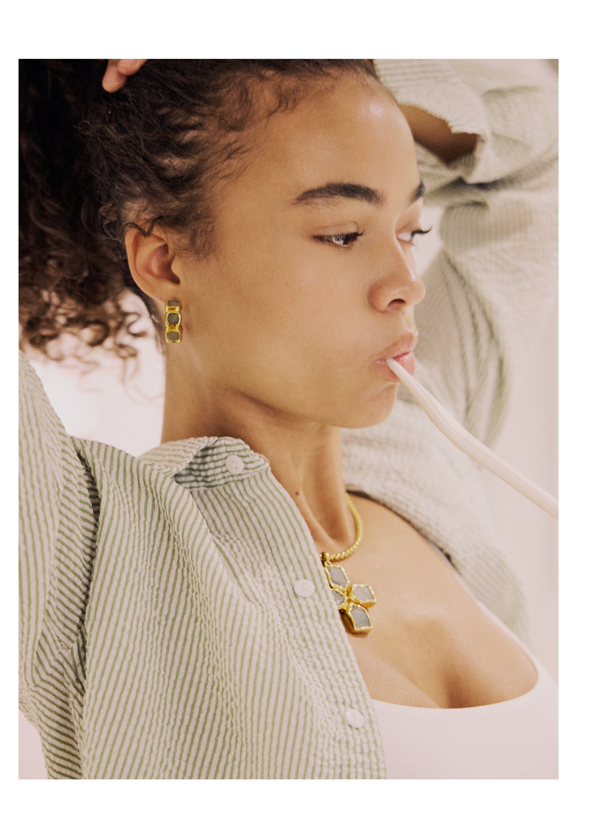 Aquamarine Hoops